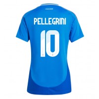 Camiseta Italia Lorenzo Pellegrini #10 Primera Equipación Replica Eurocopa 2024 para mujer mangas cortas